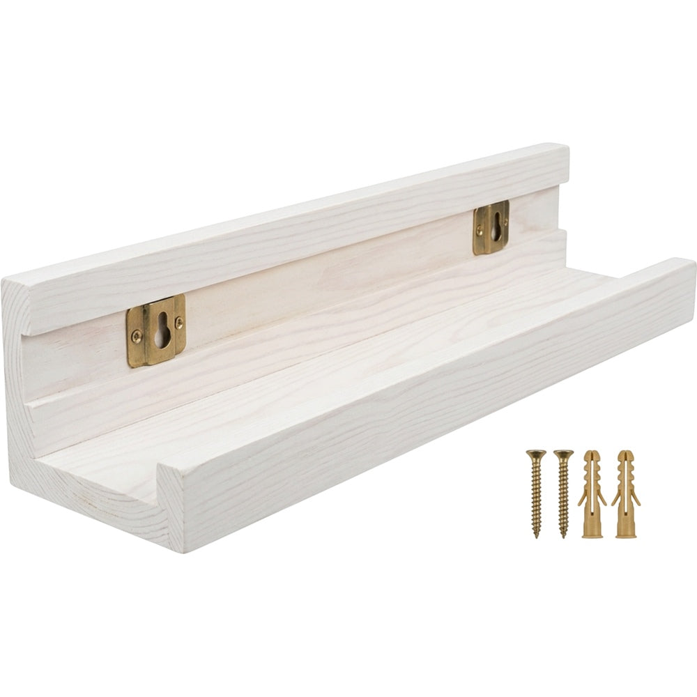 Zxpvn Pine Picture Ledge Wall Shelf Whitewash 50 cm - Product view