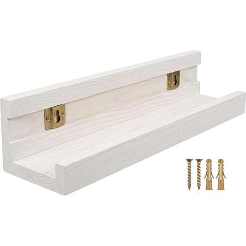 Zxpvn Pine Picture Ledge Wall Shelf Whitewash 50 cm - Product view